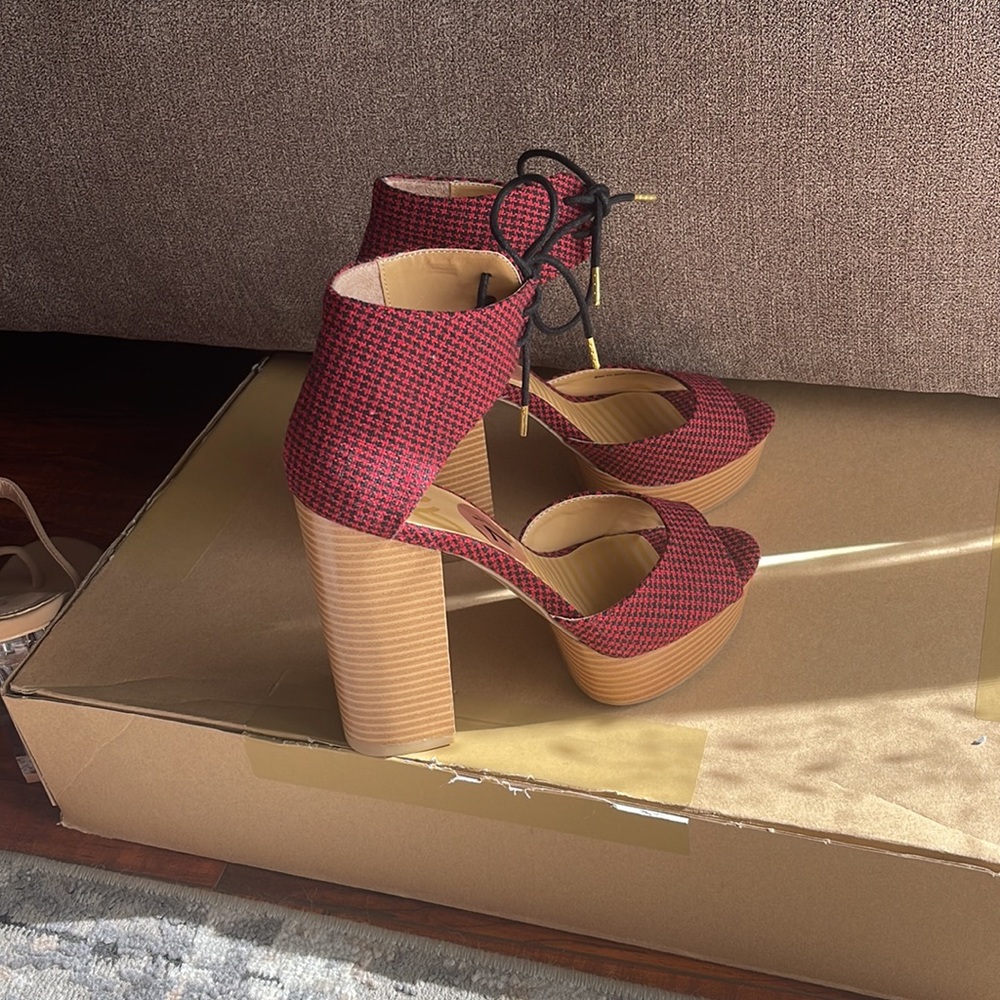 Plaid Block Heels DV by Dolce Vita - Picture 4 of 6